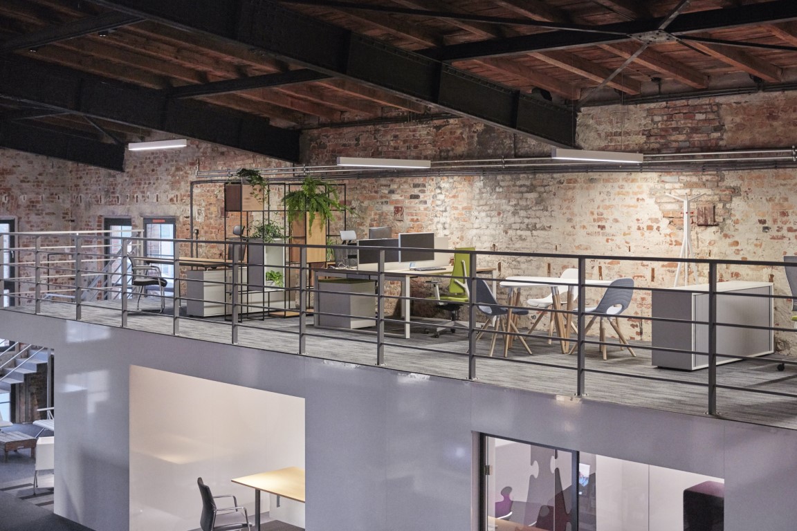 Interior of a modern industrial style loft office