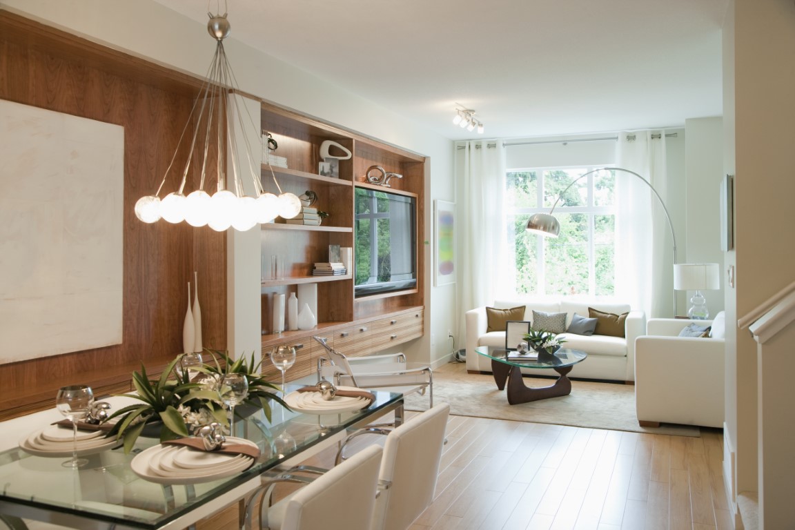 Richmond, British Columbia, Canada,Luxury living room and dining room