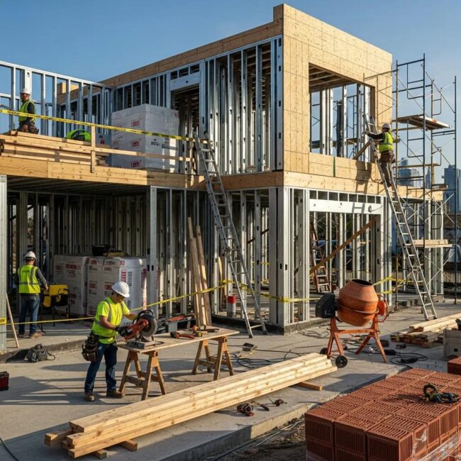 Toronto home construction site illustrating compliance with building codes and renovation processes